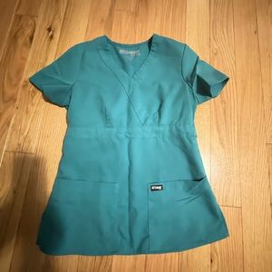 Greys Anatomy. Color TEAL. Top XS. Bottoms XSP.